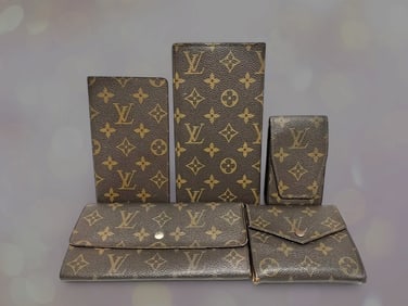 Louis Vuitton Monogram Wallet and Accessories Set (5 Pieces)