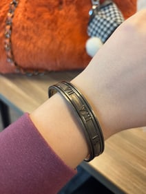 Tiffany & Co. 1995 Sterling Silver Atlas Bangle made in Italy