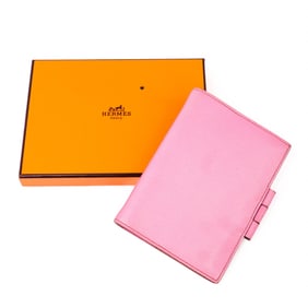 Hermes Agenda Cover GM in Pink Leather w Box