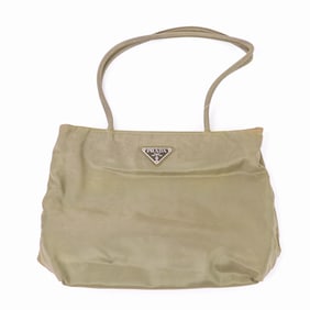 Prada Nylon Tote Bag – Olive Green Triangle Logo