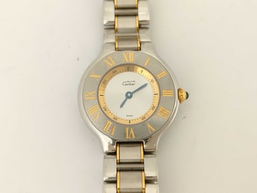 Authentic Cartier Must de Cartier Ladies Watch 28mm with box