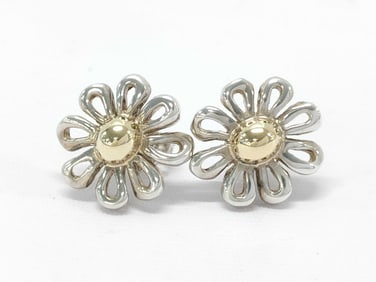 Tiffany & Co.Paloma Picasso 18k/925 Sterling Floral Earrings
