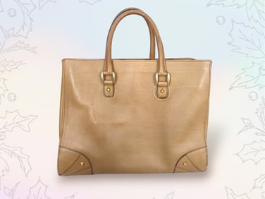 Gucci Brown Leather Gold Hardware Tote Bag