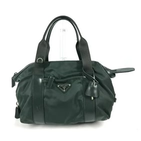 Prada Nylon and Leather Tote Bag 20% UP BR3697 Green – Structured Carryall