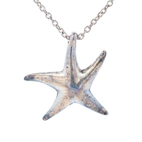 Tiffany and Co. Sterling Silver Starfish Necklace
