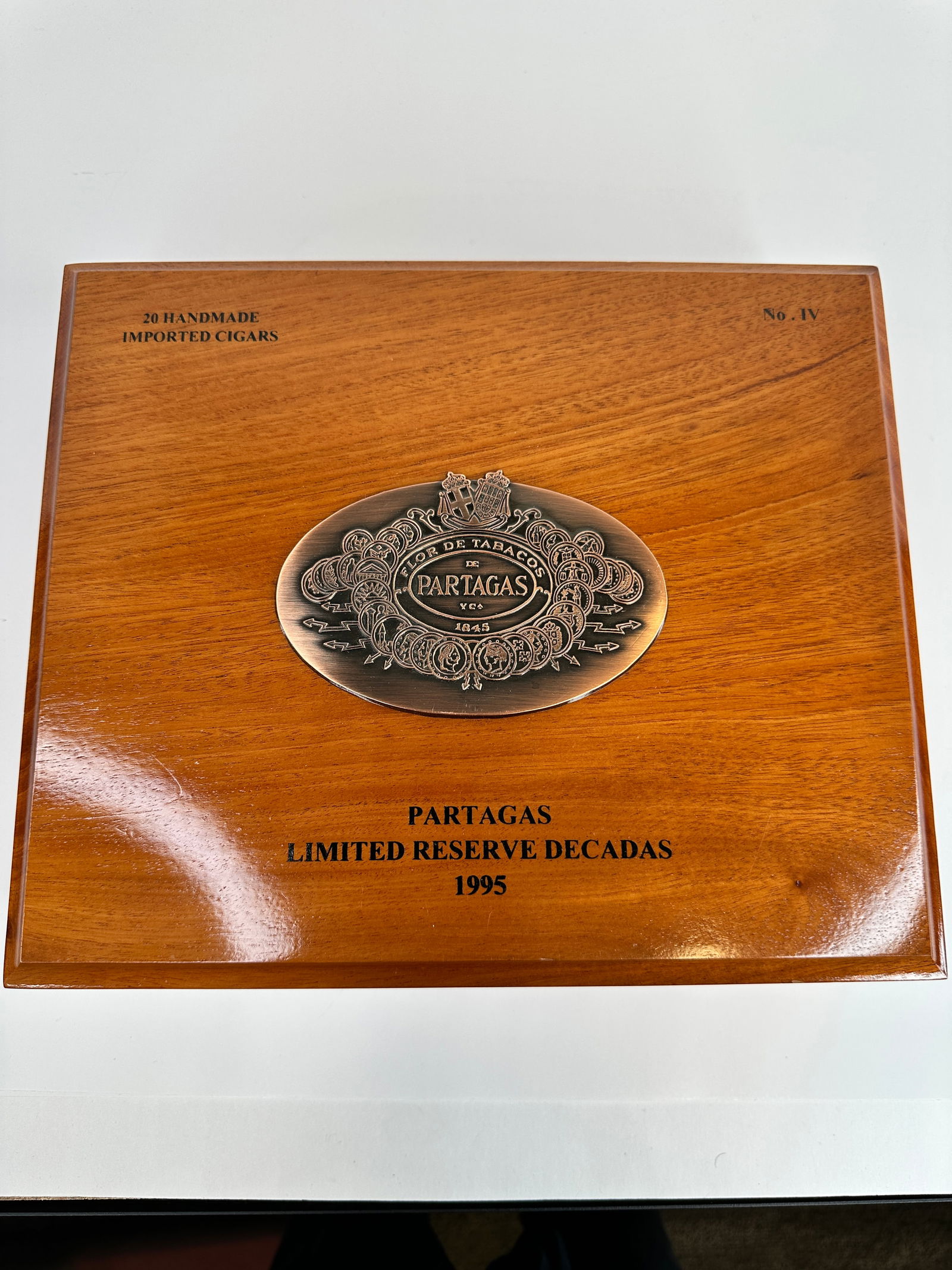 Partagas Limited Reserve Decadas 1995 Box of 20 Cigars: Partagas Limited Reserve Decadas 1995 Box of 20 Cigars. Crop year 1995, cedar aging date June 2005, packed October 2005. All in original crystal. All cigars in this auction have been properly s