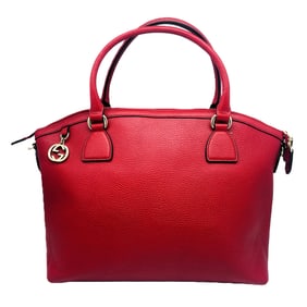 Gucci Red Leather Handbag Christmas Red