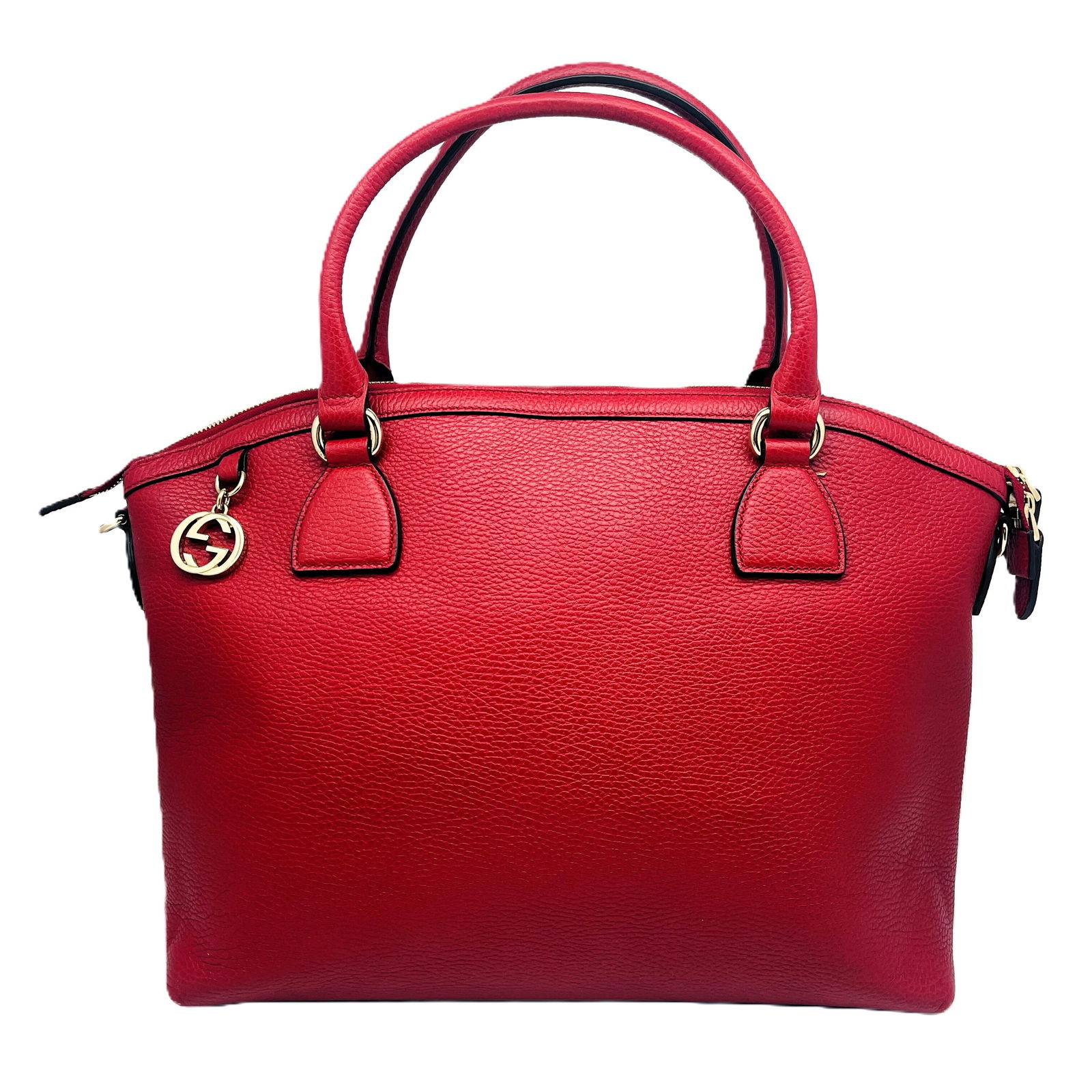 Gucci Red Leather Handbag Christmas Red