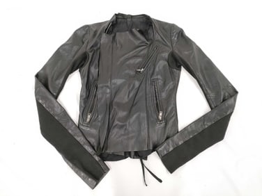 Rick Owens Leather Riders Jacket Size 40 / US 6