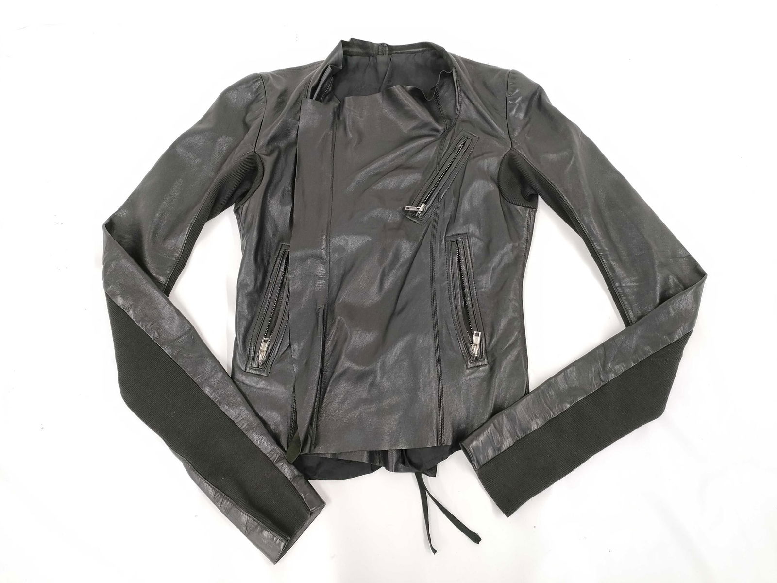 Rick Owens Leather Riders Jacket Size 40 / US 6 (1 of 8)