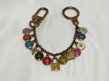 Louis Vuitton Monogram Porte Cles Chaine Pastille M66172 Charm