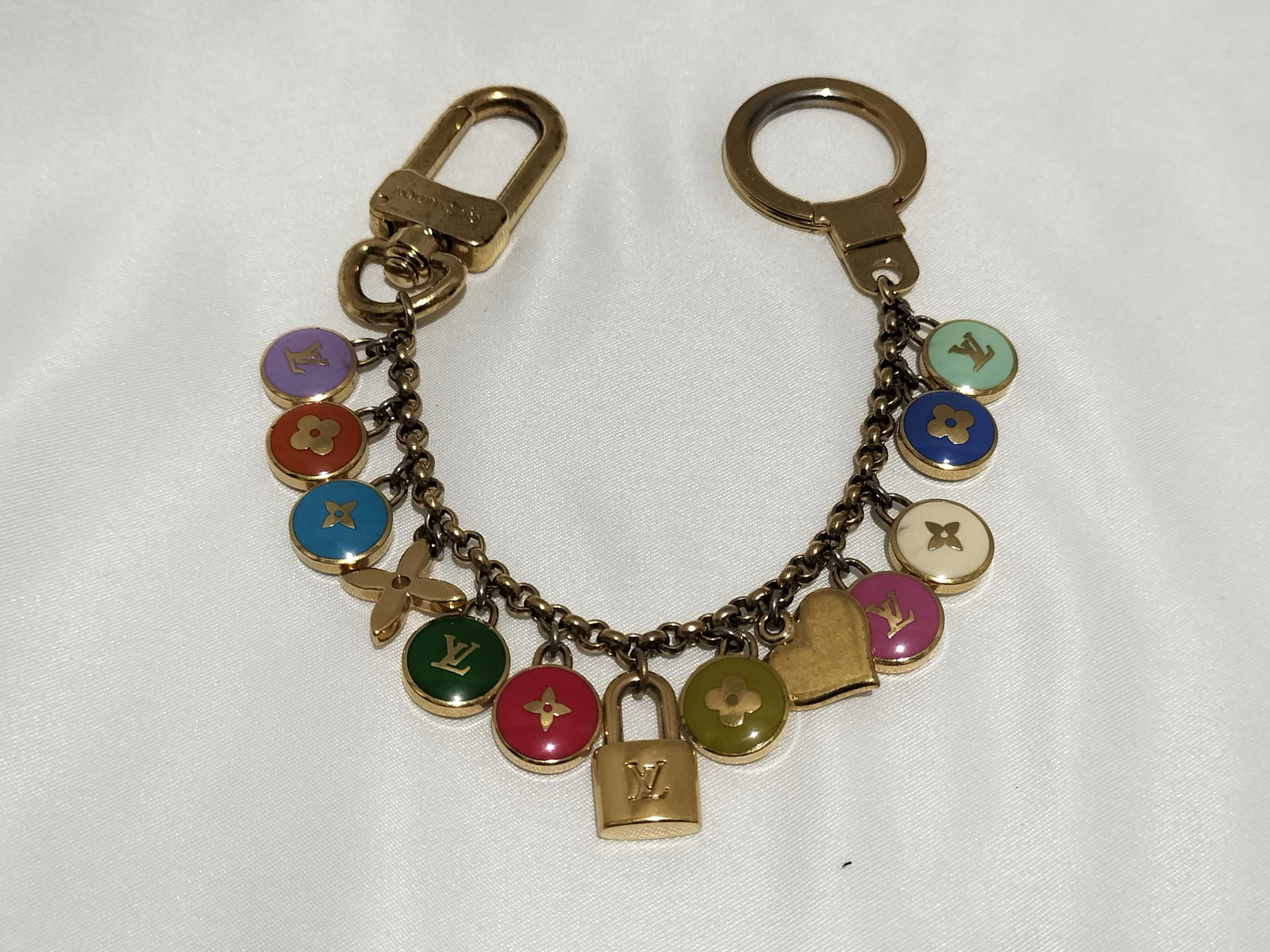 Louis Vuitton Monogram Porte Cles Chaine Pastille M66172 Charm (1 of 10)