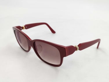 Cartier Trinity Burgundy Sunglasses with Gold Accent Hinges