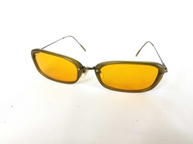 Issey Miyake IM Product Olive Frame Sunglasses with Amber Lenses