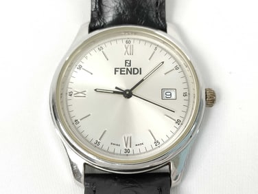 Fendi Stainless Steel Date Quartz Watch 34mm