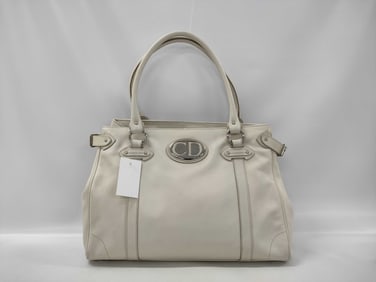 Dior Leather Logo Tote Bag Handbag
