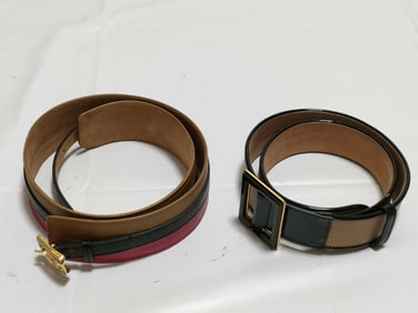 Fendi Leather Belt Set (2 Pieces)