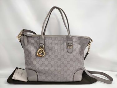 Gucci Micro Guccisima Grey 2 way Top Handle Shoulder Bag