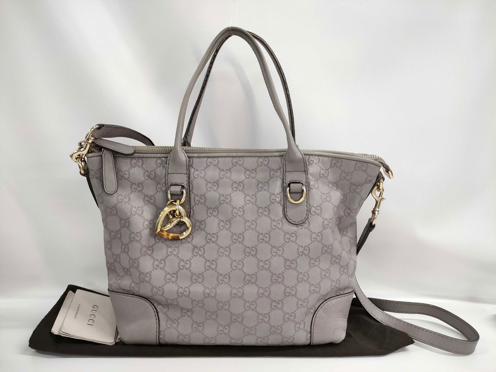 Gucci Micro Guccisima Grey 2 way Top Handle Shoulder Bag (1 of 10)