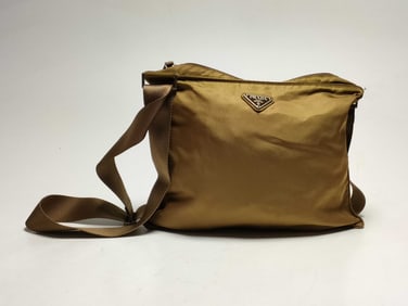 Prada Brown Nylon Shoulder Bag