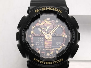 Casio G-Shock GA-100CF 5081 Black Camo Dial Men’s Watch