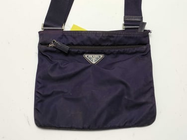 Prada Nylon Shoulder Bag in Dark Navy