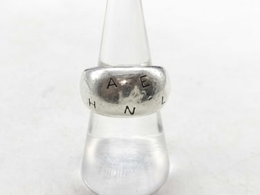 Chanel Logo Dome Ring SV 18.1g size 7