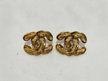 Chanel Cocomark Chain-Link Earrings 02P