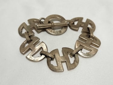 Celine Vintage Circle Link Bracelet