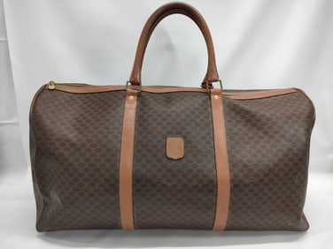 JUMBO Celine Duffle Boston Bag in Monogram Canvas w/ Leather