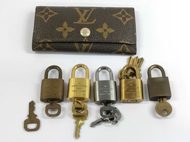 Group of Authentic LV Padlock/Key Case and Other Accessory Sets