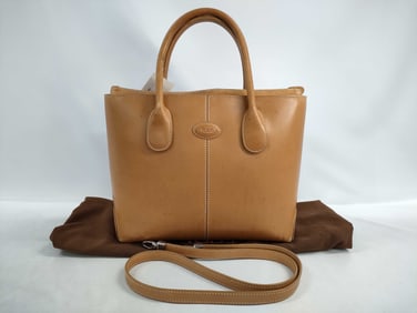 Tod’s Tan Leather 2-Way Tote Bag with Detachable Strap