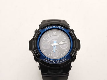Casio G-Shock AW-591 Black & Blue Analog-Digital Watch