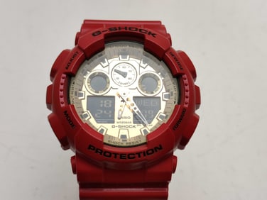 Casio G-Shock GA-100VLA Red Gold Dial Quartz Watch