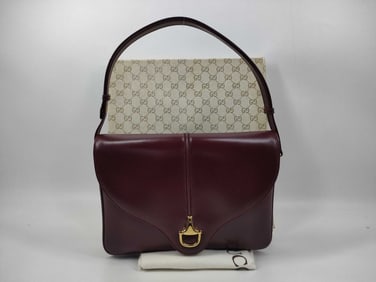 Gucci Bordeaux Leather One-Handle Handbag