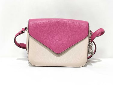Christian Dior Two-Tone Leather Shoulder Bag with Dior Charms