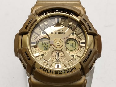Casio G-Shock GA-200GD-5229 Men’s Gold-Tone Analog-Digital Watch with Box 42mm