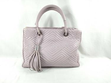 Bally Quilted Leather Satchel Light Lavender so Beautiful