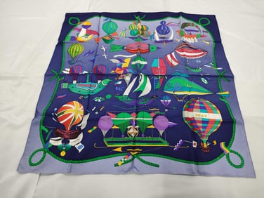 Hermès “Madness in the Sky?? Carré 90 Silk Scarf