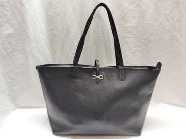 Salvatore Ferragamo Gancini Leather Tote Bag