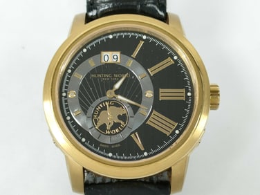 Hunting World 525/950 Black & Gold Men’s Watch