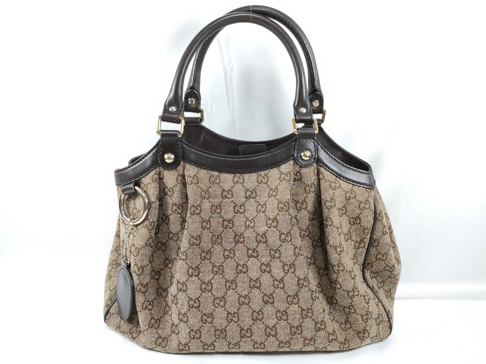 Gucci GG Canvas Sukey Brown Handbag (1 of 12)