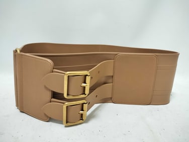 Dior Leather Gold Plated Belt 75 size Beige