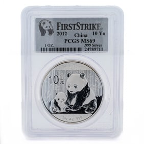 2012 Chinese Silver Panda PCGS MS69