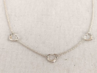 Tiffany & Co. Open Heart Three-Station Necklace