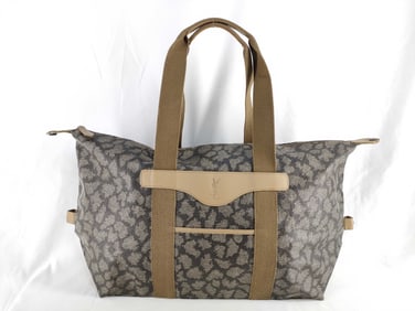 Saint Laurent Monogram Canvas Boston Tote Bag