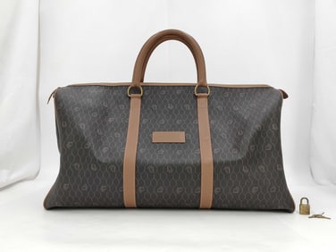 Dior Honeycomb Canvas Boston Bag with Cadena Lock and Keys