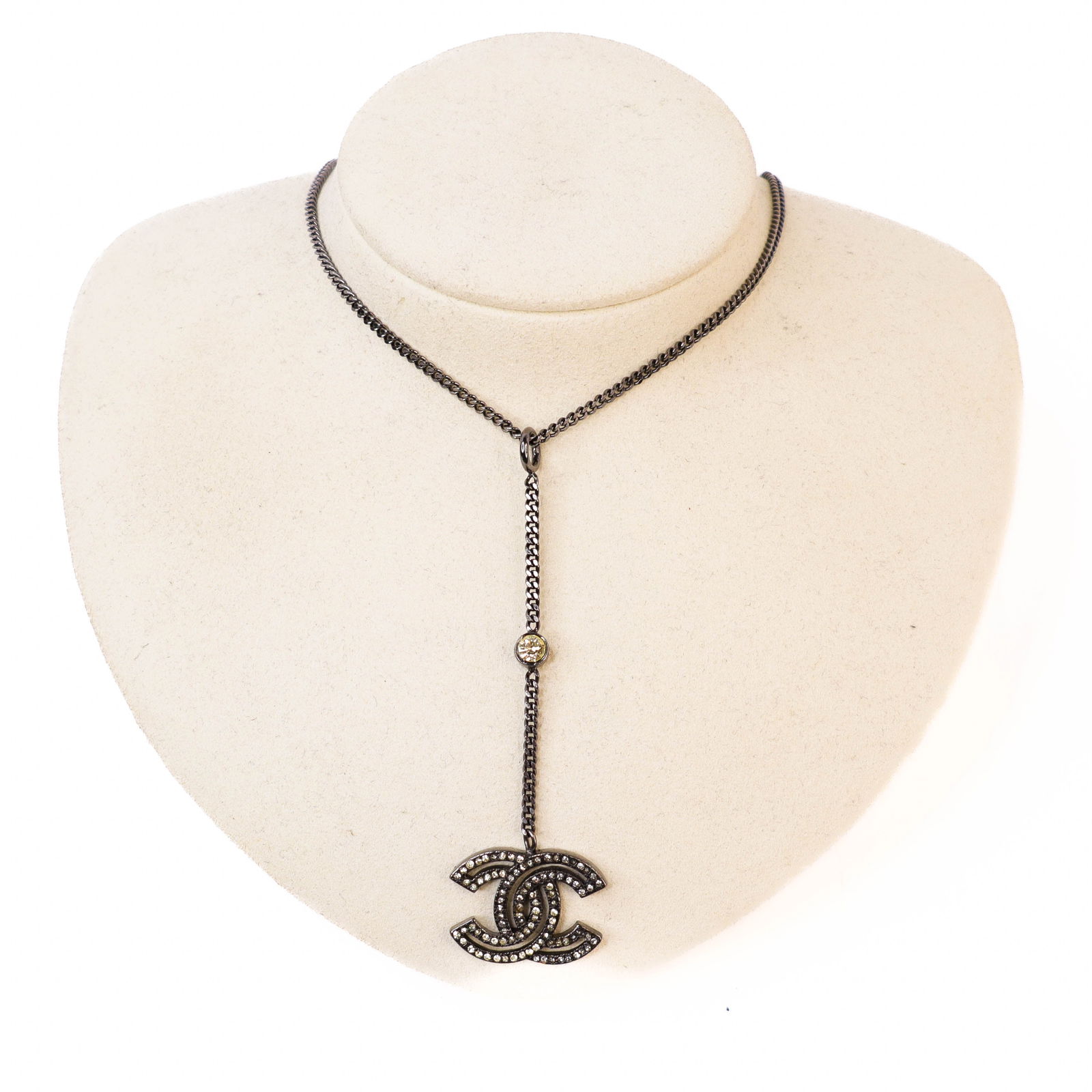 Chanel Rhinestone Pendant Necklace w/ Box (1 of 3)