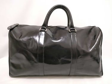 COMME des GARCONS Black Patent Leather Boston Bag