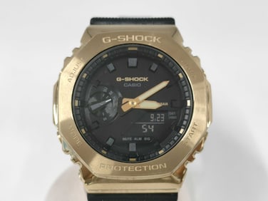 Casio G-Shock GM-2100G Analog-Digital Watch 44 mm gold tone